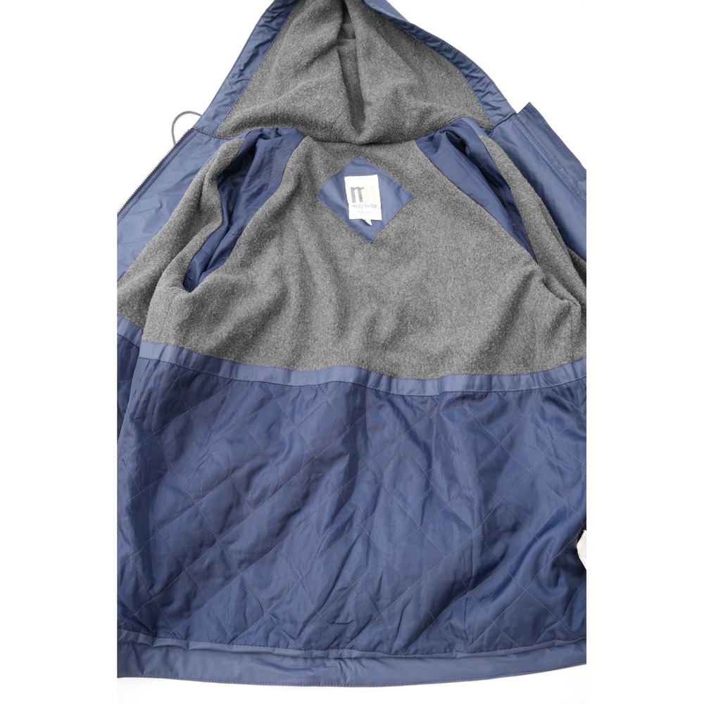 Misty Harbor Men's Hooded Rain Jacket Blue Fleece Lined Waterproof Coat Size L - Picture 12 of 13